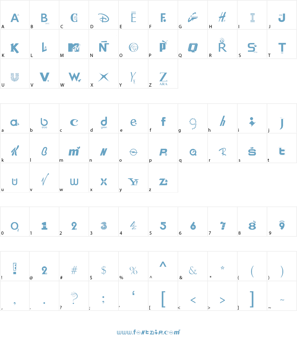 branded Font Character